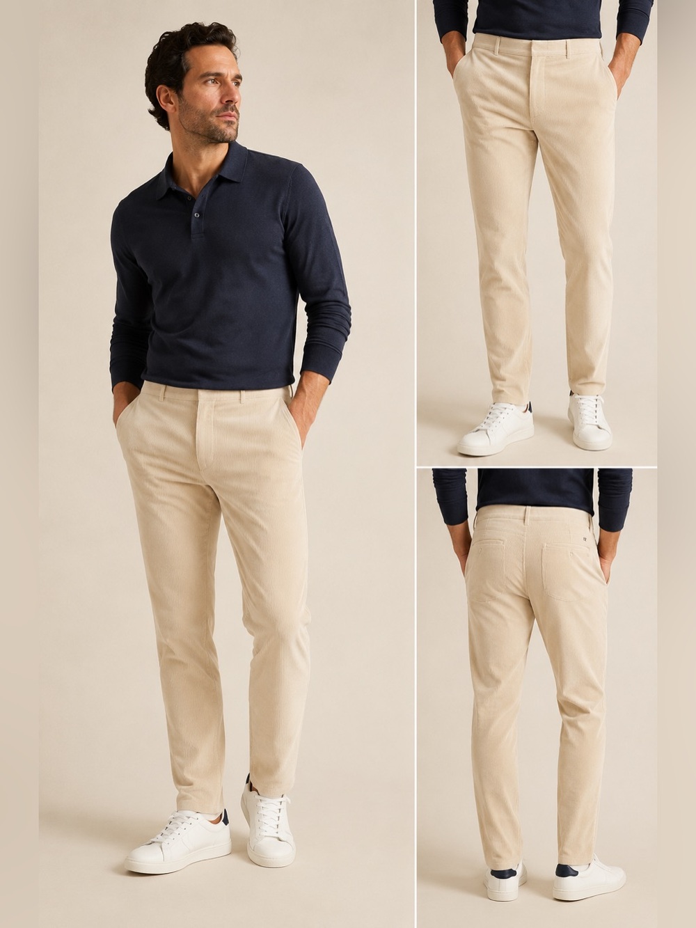 Redvanly Collins Pull-On Corduroy Golf Pants Oat XXL 32” Inseam - Picture 1 of 10